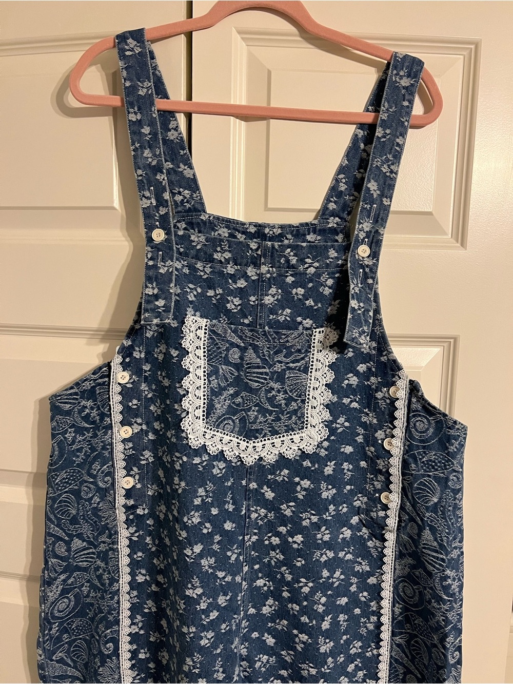 Dani & Dani wide leg coastal floral denim overall - Picture 1 of 14
